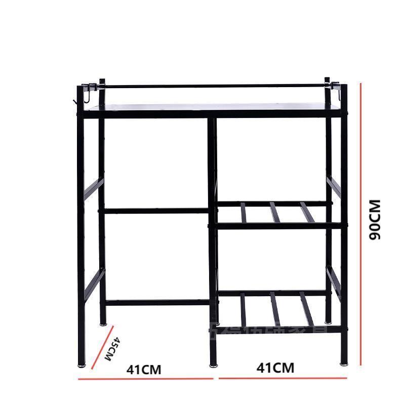 Domowe półki na stół kuchenny Wielofunkcyjny stojak do przechowywania kuchenki gazowej Pogrubiony stojak gazowy ze stali nierdzewnej