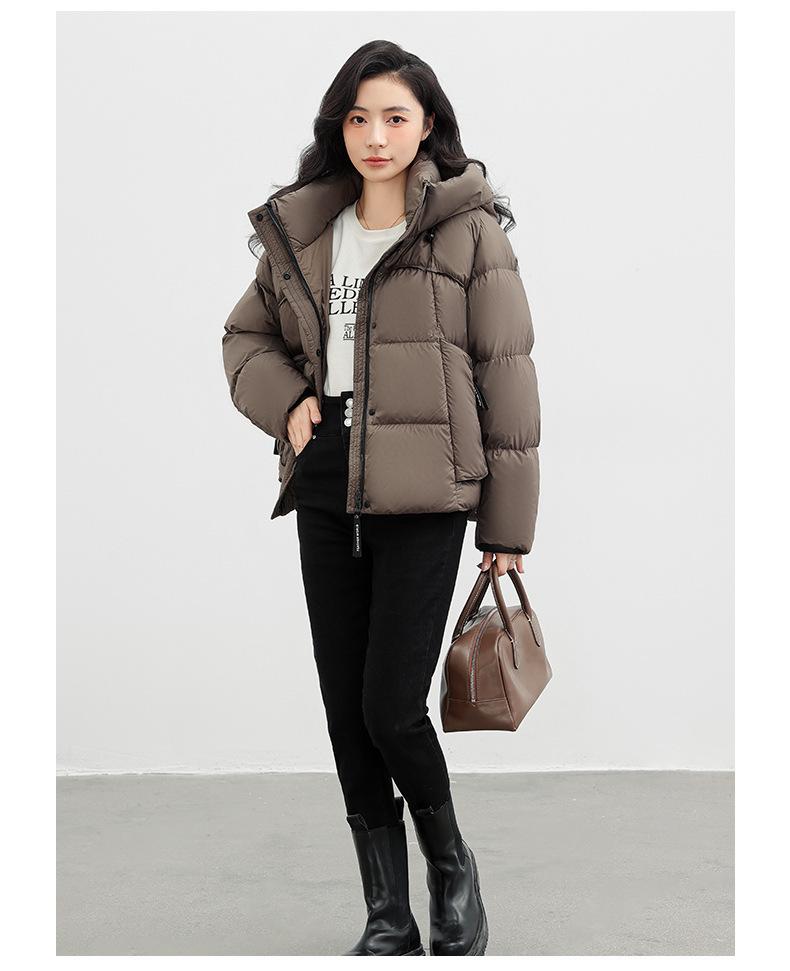 3D Pocket Winter Down Jacket: New Korean-Style, White Duck Down, for Petite Figures - Versatile Cold-Protection Wear