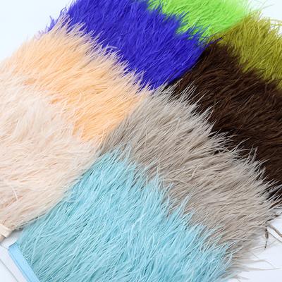 1M 8-10cm White Feathers Ostrich Plume Trim Wedding Crafts DIY Natural Feather Ribbon Sewing Party Handmade Headdress Carnival