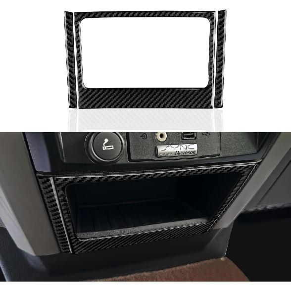 Car Carbon Fiber Dashboard Trument Panel Strip Sticker Cover Interior Trim Decal for Ford F150 2009 2010 2011 2012 2013 2014 Accessories