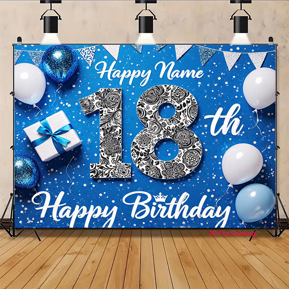 1pc 18th birthday celebration background cloth banner suitable for birthday decoration celebration activities 100x150cm