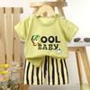 Set di Abbigliamento Estivo per Bambini Set T-shirt a Maniche Corte con Stampa di Animali Cartoni Animati Pantaloncini 2 Pezzi per Bambini e Bambine Morbido Cotone Abbigliamento Casual Quotidiano per Bambini