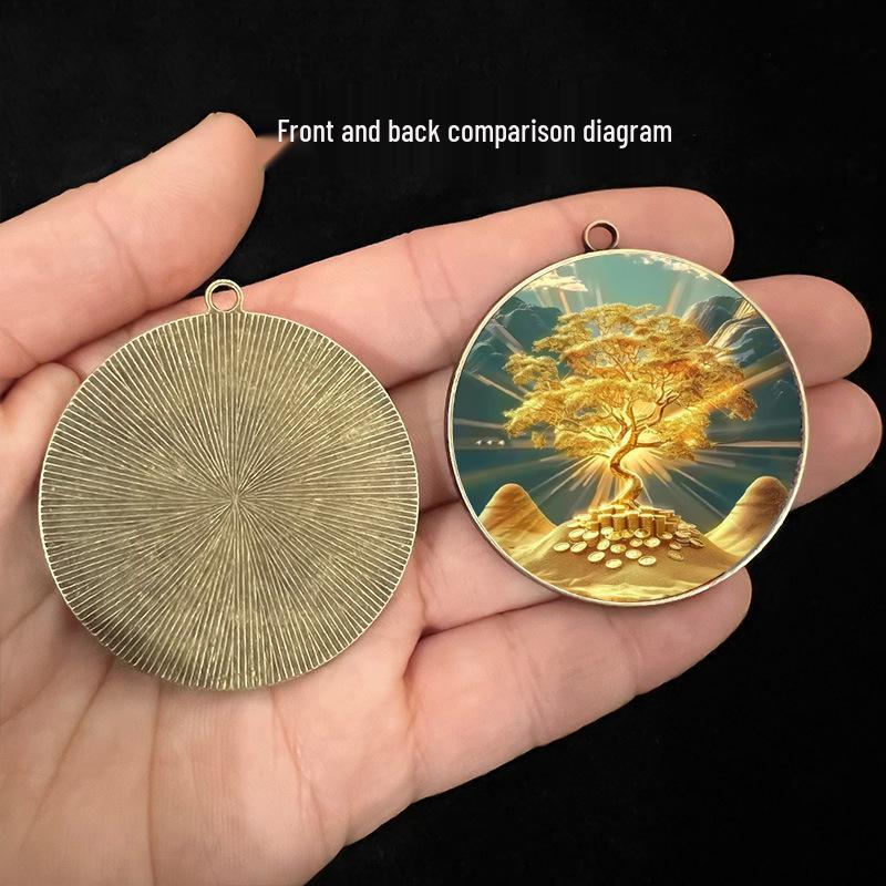 4cm Single-Sided God of Wealth Pendant: Attract Money Charm for Men & Women Jewelry
