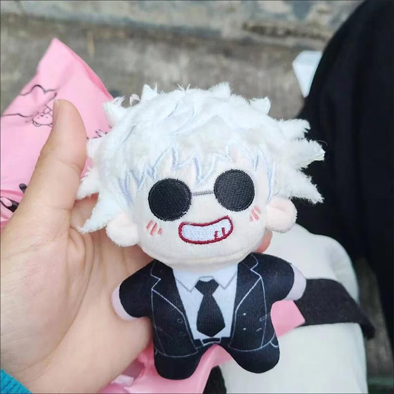 10cm Anime Gojo Satoru Plush Doll Pendant Mini Soft Geto Suguru Stuffed Doll Keychain JJK Plusie Toy Fan Kids XMAS Birthday Gift