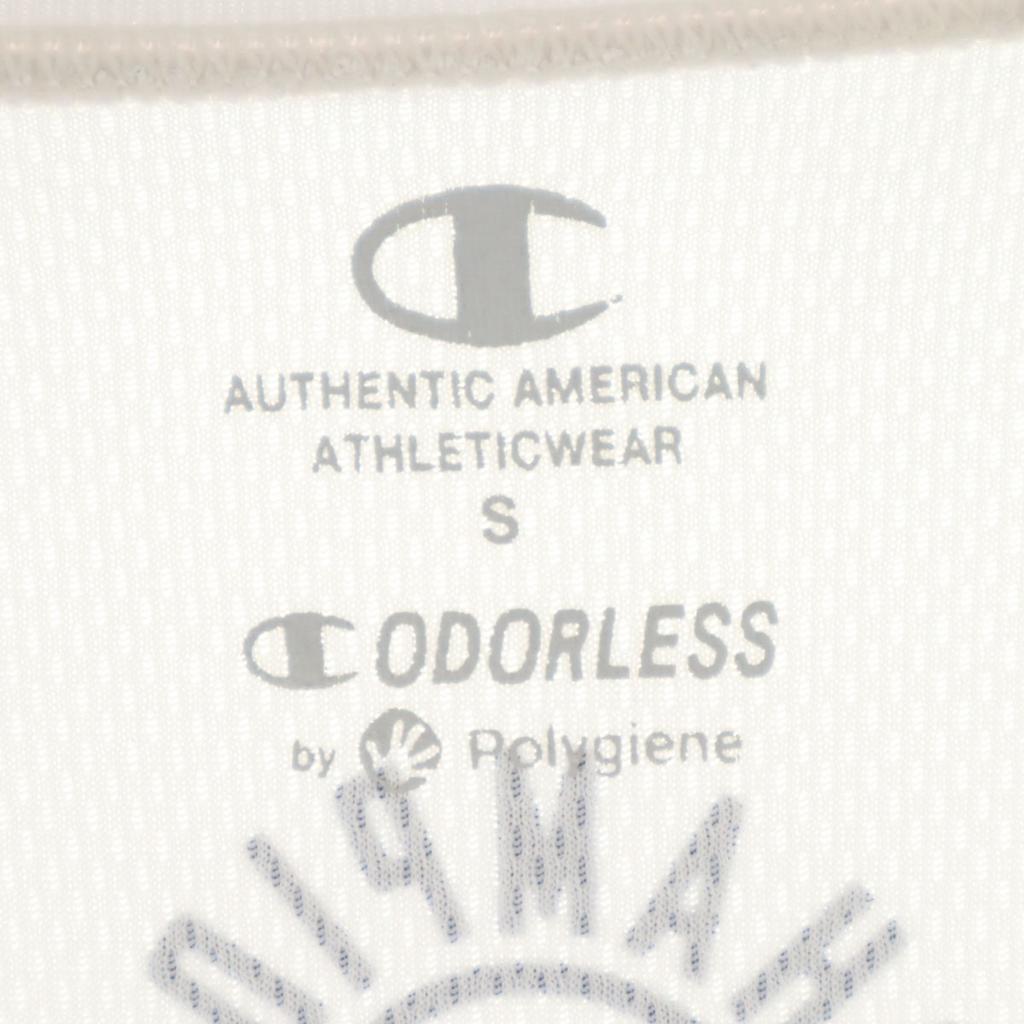 Champion Short sleeve Codorless by polygine T-shirt S white basketball Men's Used
