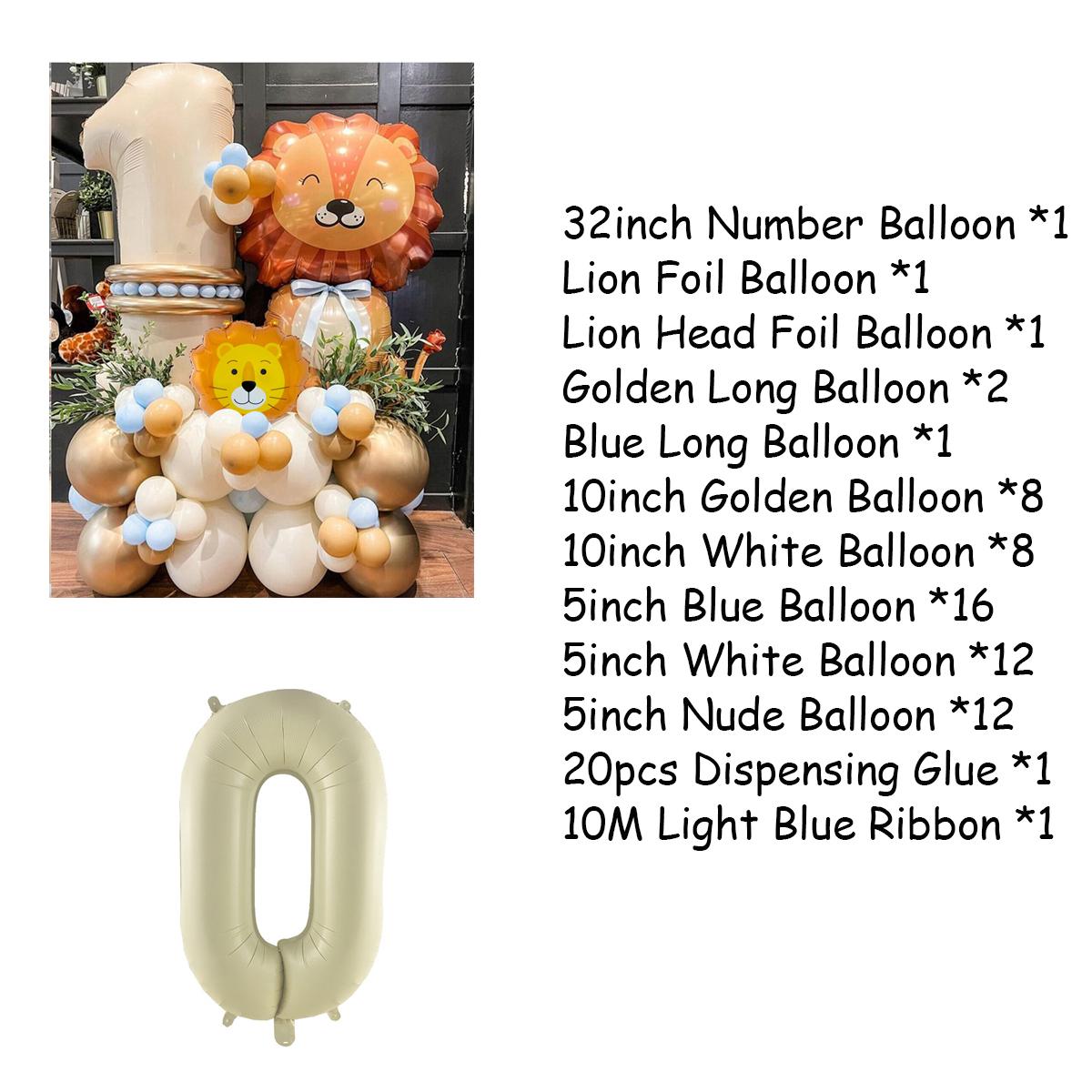 

Набор воздушных шаров с изображением льва в джунглях и сафари для детей 1, 2, 3 лет, украшения для дня рождения, дикий авокадо, зеленые шары Number 0