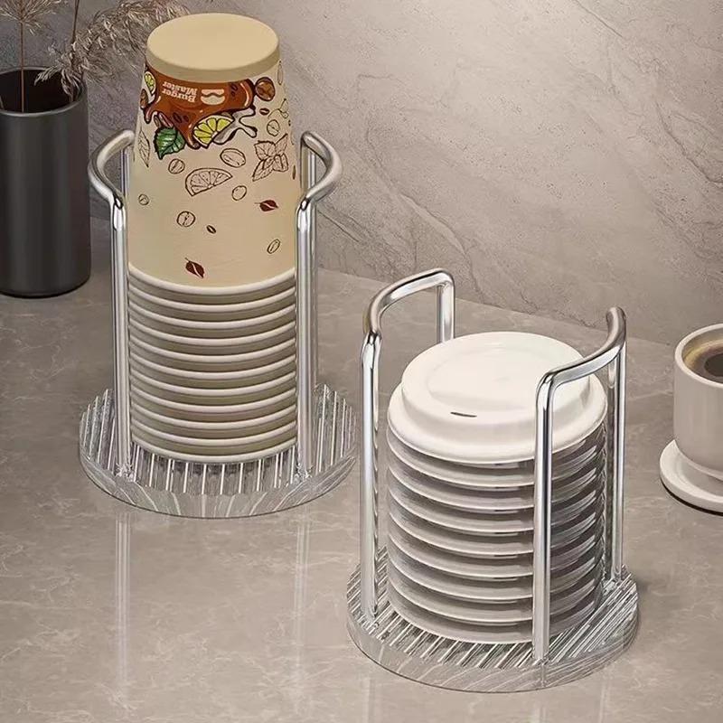 Thicken Durable Disposable Cup Luxurious Display Shelf Home Storage Rack for Home Dining Room Teacup Paper Cup Holder Dispenser