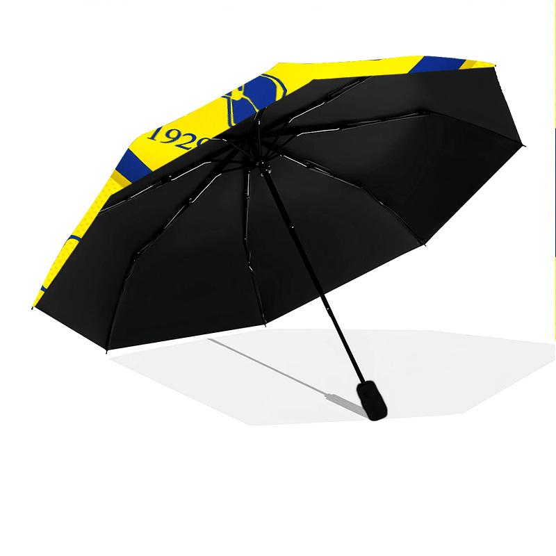 Wzór Hellas Verona FC, automatyczny składany parasol, przenośna i składana konstrukcja, 8 żeber, prezent na Boże Narodzenie lub urodziny.