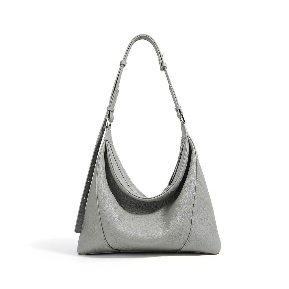 

Soft Leather Women s Bag Large-capacity Versatile Armpit Commuting Elegant Single-shoulder Crossbody Designer Luxury Bag 32x11x29cm светло-серый