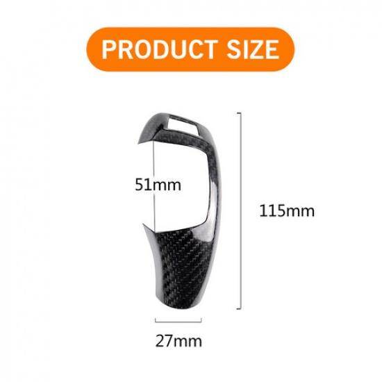 For BMW F30 F20 F10 X3 X4 X5 X6 Carbon Fiber Pattern Gear Shift Knob Cover Trim