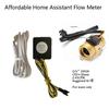 Affordable Brass/Alloy Shell Home Assistant Wifi Flow Kit Multiple Sizes Flow Measurement Water Flow Sensor Turbine Flowmeter
