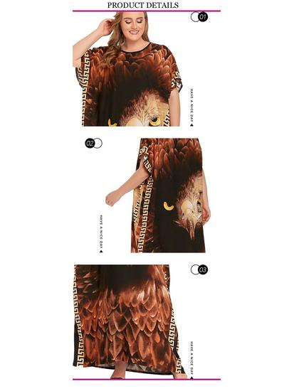 Übergröße Damen Kurzarm Gebetskleid - XG2001