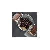 ZooooM Star Design Analog Quartz Watch Brown Faux Leather Band Unisex Fashion Timepiece