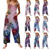 Dammode Independence Day Print ärmlös Jumpsuit med knapp