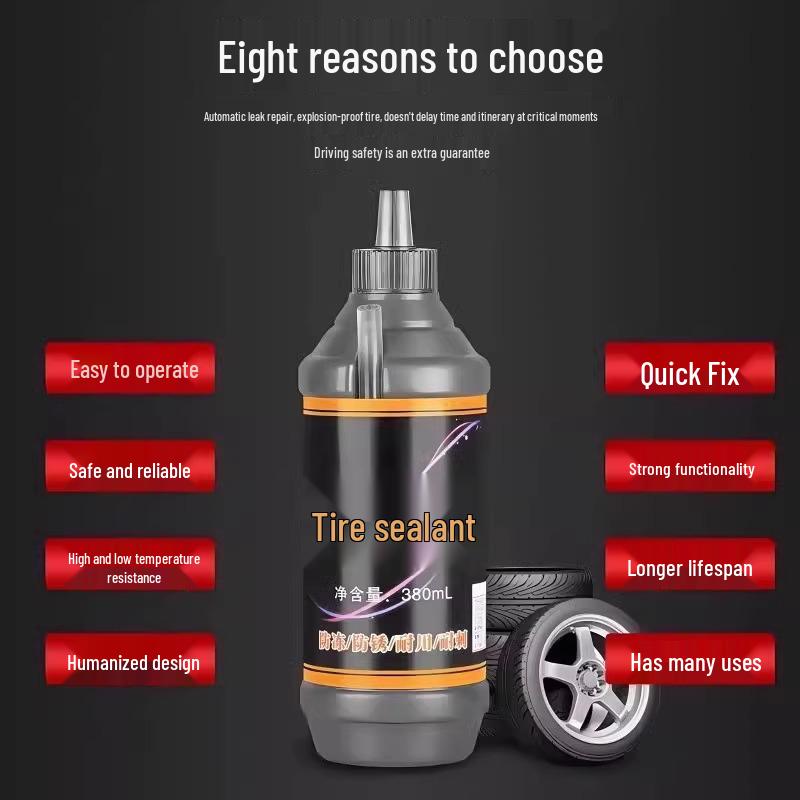 Self-Sealing Tire Repair Fluid for Cars, Motorcycles, Electric Vehicles, and Bicycles