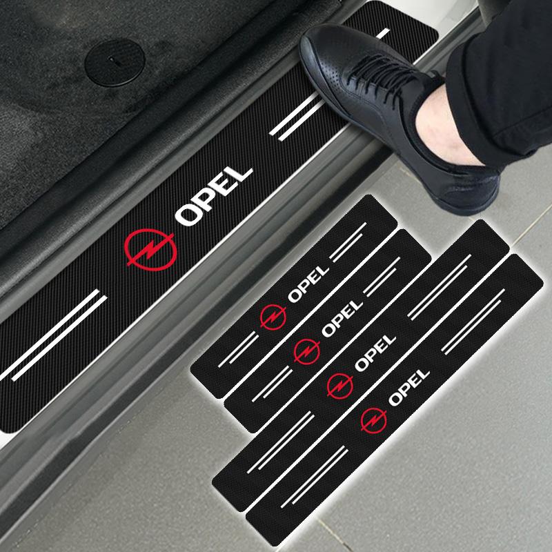 Adesivo di Protezione Pedali Auto, Adesivo Soglia Antigraffio e Antivegetazione per Opel Astra j Astra g Corsa Mokka Vivaro Meriva