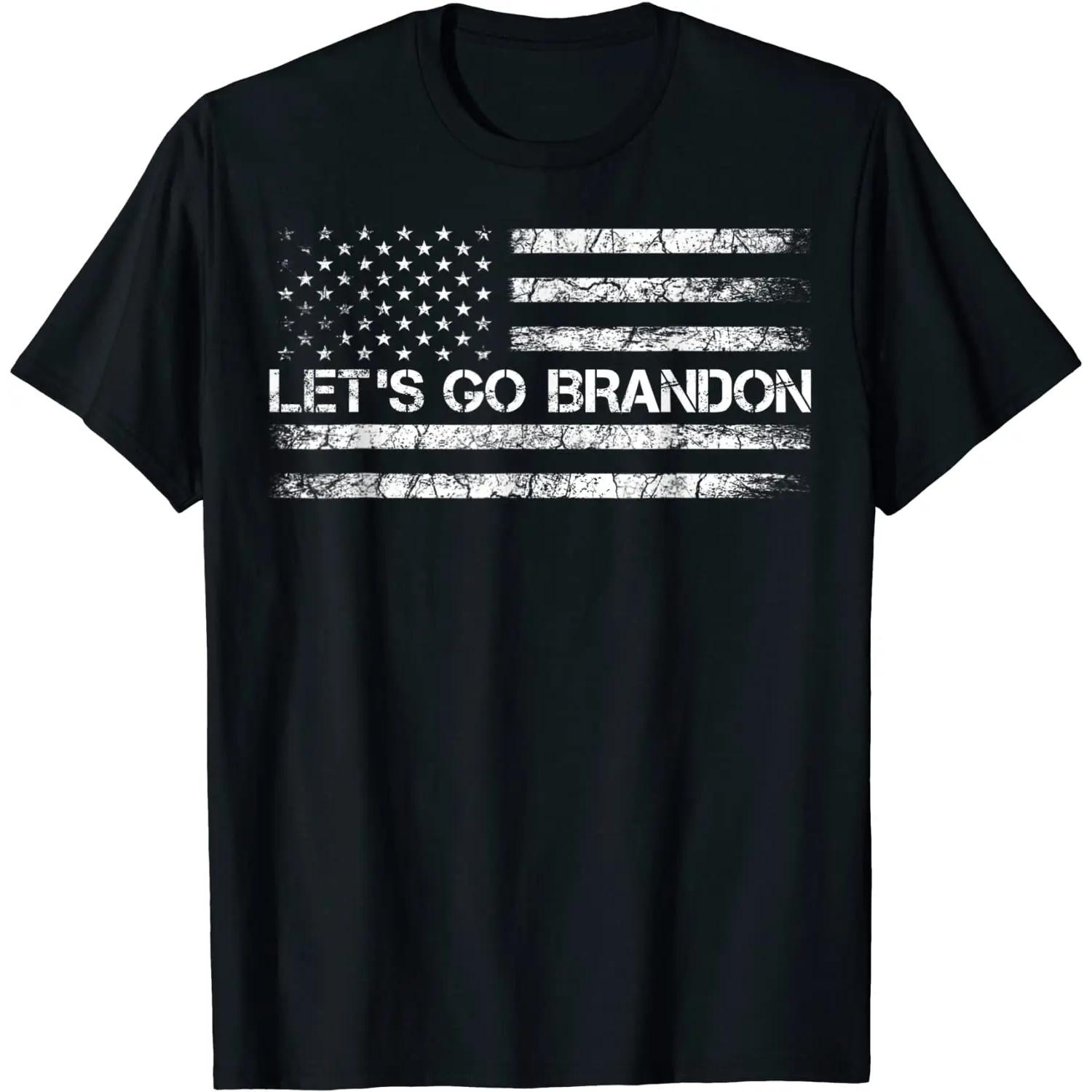 Let’s Go Brandon. Hot Sale USA Flag Chant T-Shirt S
