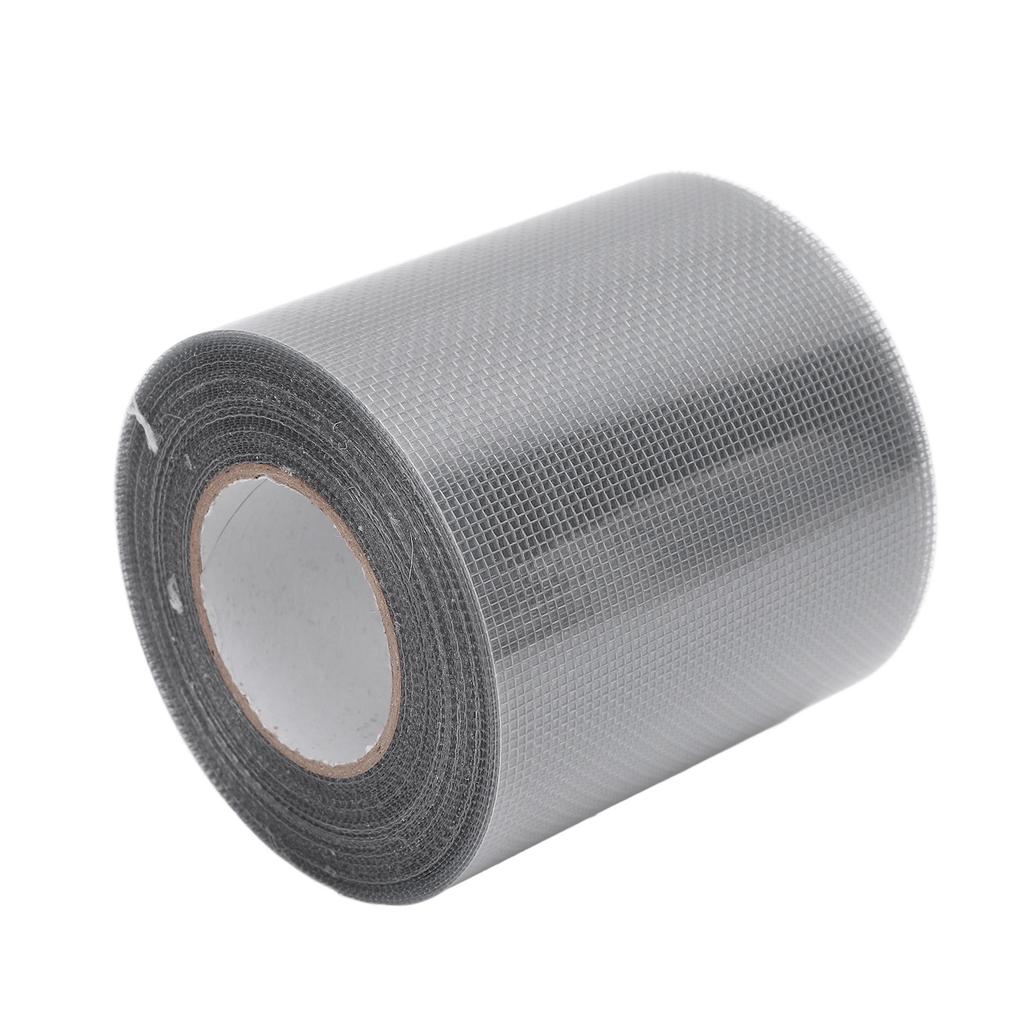 Window Screen Mesh Patch Self Adhesive Tape Roll for Camping Tent Home Door Bed Net Repair Gray