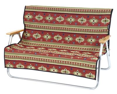 CAPTAIN STAG Banco Banco con Respaldo de Aluminio Producto CS 970 x 1420 mm Cubierta, Cubierta, Alfombra, Rojo, Nativo, UP-2667, Tamaño Aprox.
