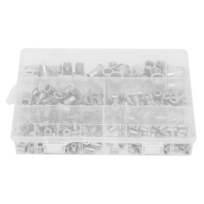 205pcs Stainless Steel Rivet Nut Set Mixed Flat Head Insert Rivet Nut Hardware Parts