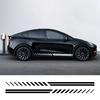 2 st Sidostrippar Skirts Dekaler för Bilkaross Självhäftande Vinyldekaler Dekaler för Bilkaross Tillbehör För Model Y