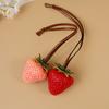 Creative Strawberry Bag Charm Resin Keychain With 3d Fruit Design For Fashion Accessories
