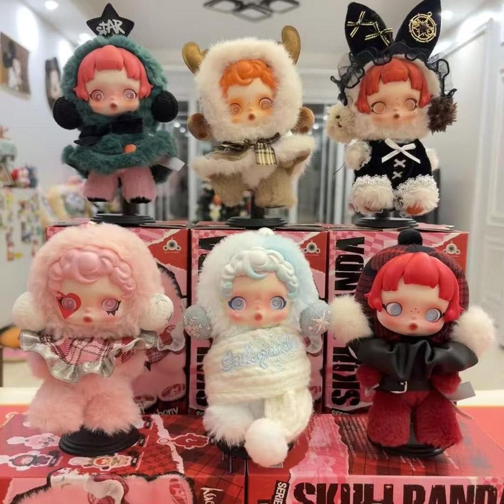 Plüsch Überraschungsbox, 6 Plüschtierstile, geeignet als Weihnachtsgeschenke für Kinder, niedliche Tierplüschanhänger zur Dekoration