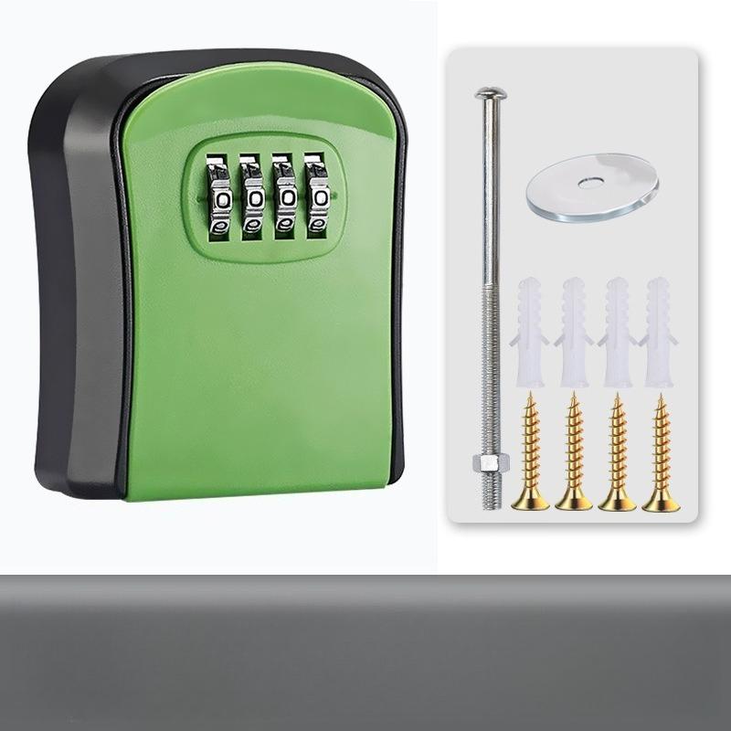 Metal Password Key Box Wall Mounted 4 Digits Password Key Storage Lock Box Durable Waterproof Anti Theft Safe Lock Keybox