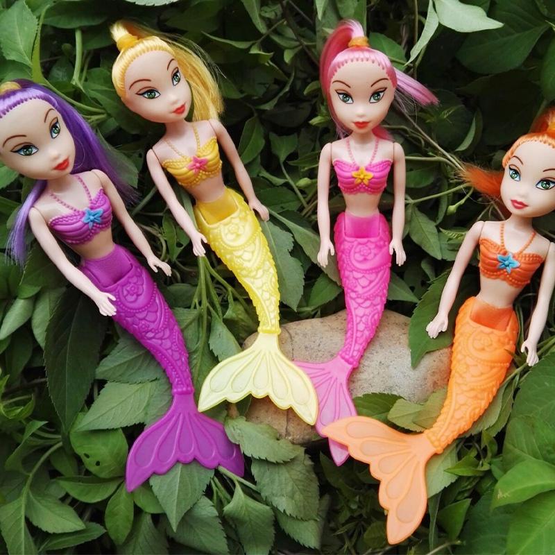 Meerjungfrauen-Puppe Mädchen Geschenk Plastikspielzeug Prinzessin Fee Kinder Kinder Spielzeug