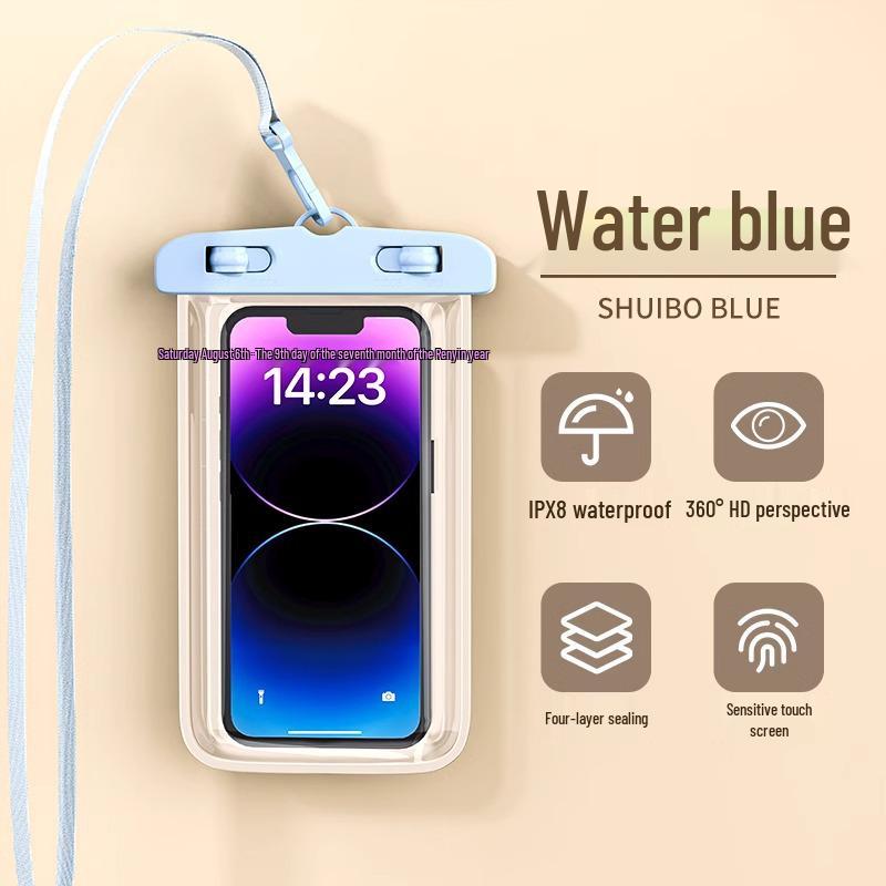Waterproof Phone Pouch with Touch Screen & Neck Strap for Swimming, Rafting, and Rain - Take Pictures Underwater