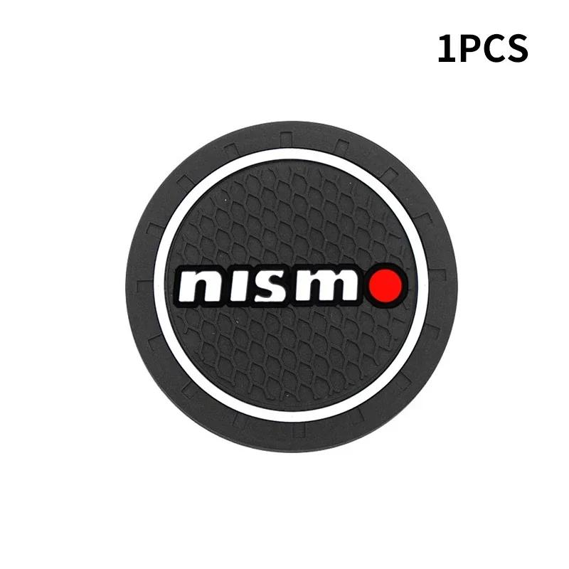 

1/2pcs Non-slip Car Water Cup Pad Coaster Rubber Mat For Nissan Nismo Note Armada Pulsar Pathfinder X-Trail Qashqai Accessories