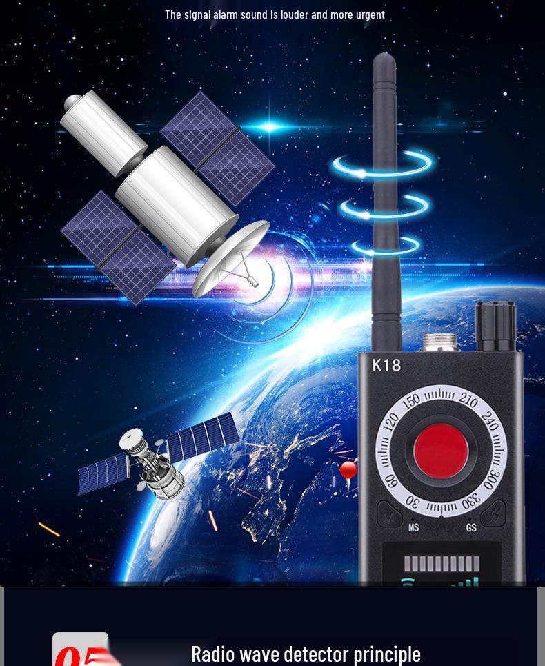 K18 Anti-Surveillance Detector: High-Sensitivity Wireless Signal Scanner for Eavesdropping and GPS Tracking Detection