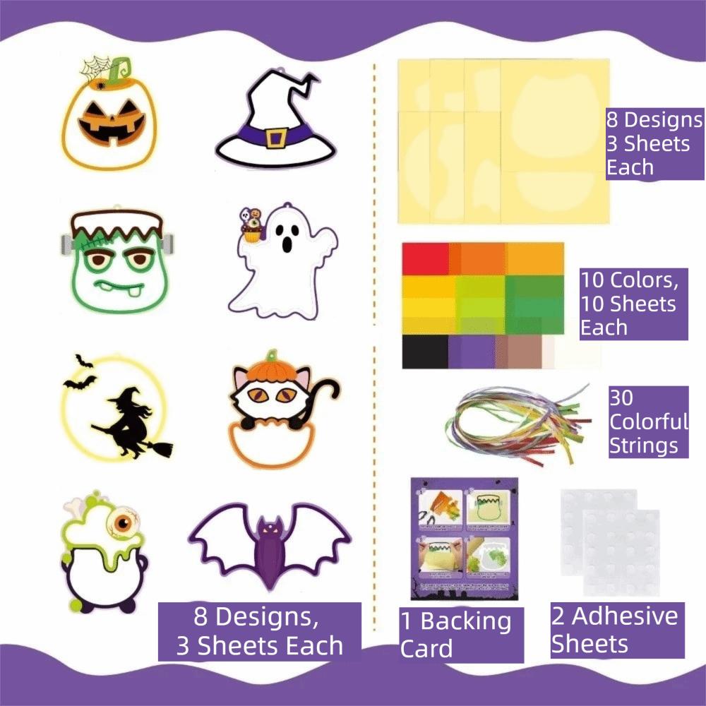 Cute Spooky Courtyard Halloween Decoration Paper Craft Handmade Paper-cutting Set Festival Decors