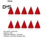 10Pcs Mini Santa Hat Wine Bottle Covers Plush Christmas Tableware Holder Velvet Lollipop Caps Xmas Party Decoration