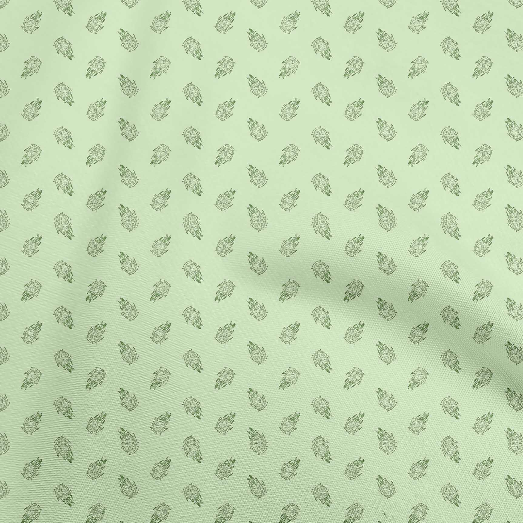 

oneOone Cotton Flex Light Gray Fabric Fruits Fabric For Sewing Printed Craft Fabric By The Yard 40 Inch 42 Inch Wide - Viscose Chiffon м ята зелений колір