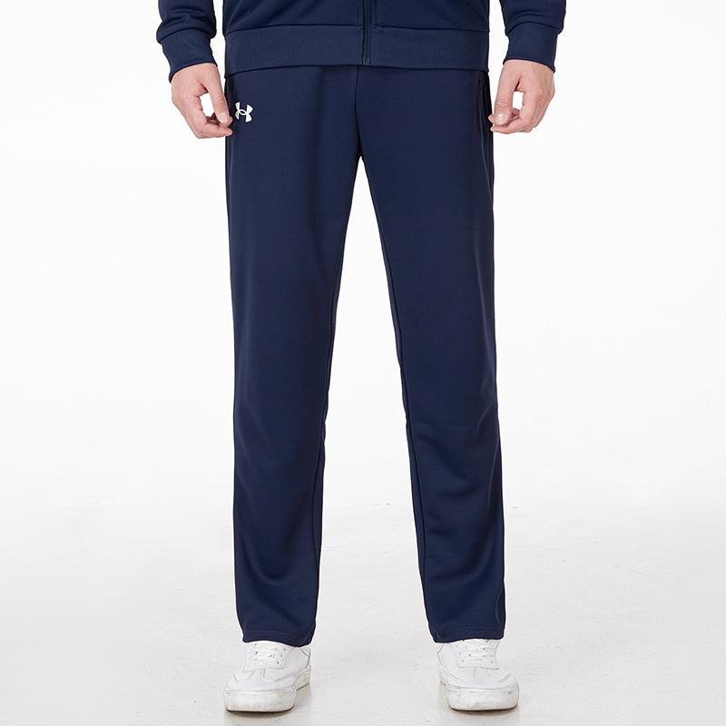 Under Armour Solid Color Crew Neck Long Sleeve T-Shirt And Long Pants Casual Sports Set Men Sets Blue 22600303-408+21500737-408