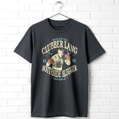 Rocky Balboa III Clubber Lang Slugger del Sur Camiseta para Hombre Mr T Baracas Pelea