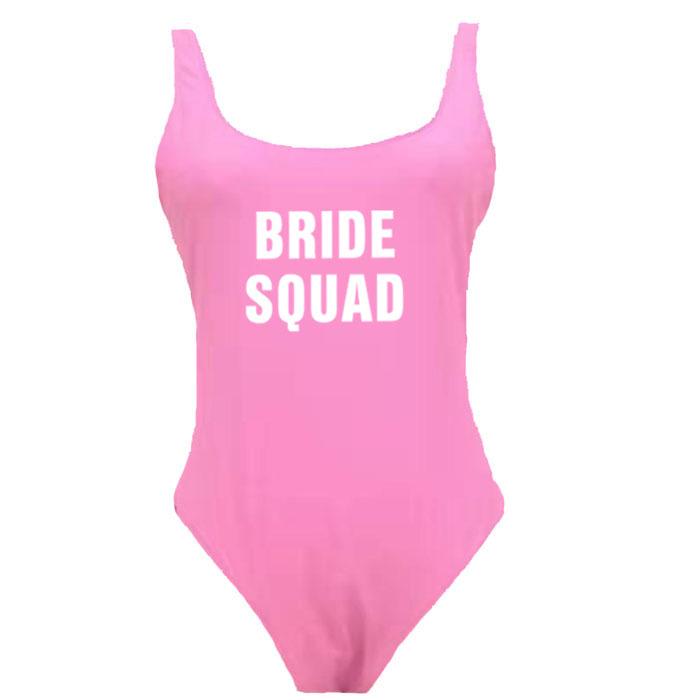 BRIDE SQUAD One-Piece Sexy Slimming Bikini Swimsuit
