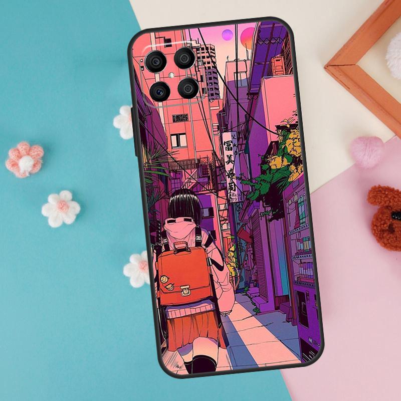 Vaporwave Glitch Anime Case For Honor 200 Pro 50 70 90 X9a X8a X8 X9 X8b X9c X9b Honor Magic 7 5 6 Lite Pro Cover