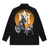 KAN6312 Kylb0156 Khan Custom Motorcycle Long-Sleeve Shirt Black