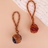 Handmade Braided Bag Charm with Ball Knot Woven Rope Keychain for Women Handbags Purse Bags Pendant Car Keys Gifts Accessories