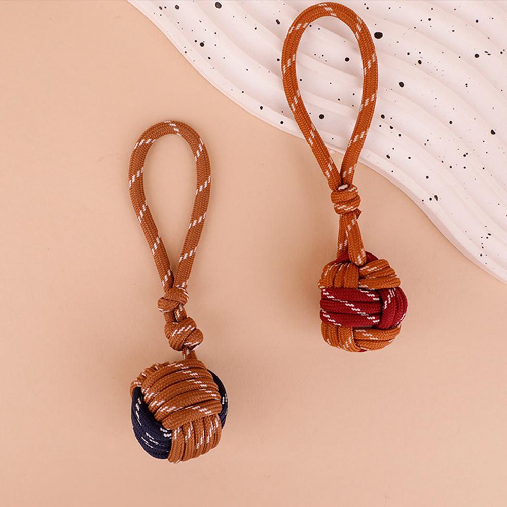 Handmade Braided Bag Charm with Ball Knot Woven Rope Keychain for Women Handbags Purse Bags Pendant Car Keys Gifts Accessories