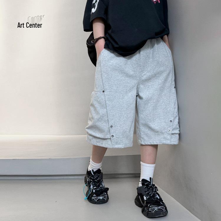 Boys' Trendy Loose Summer Shorts - Cool, Casual, Versatile Five-Point Pants for Kids