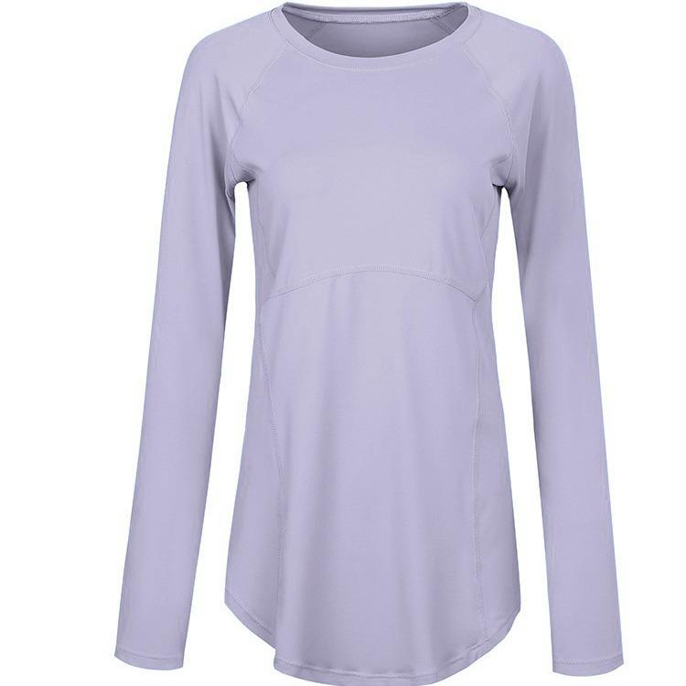 Women's Long Sleeve Yoga & Running T-Shirt with Slimming Fit & Breathable Back