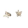 Korean-Style Micro-Paved Butterfly Ear Hoops with Zircon Stones - Elegant and Versatile Fashion Ear Cuffs.