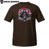 Red Samurai Skull T-Shirt – Undead Warrior with Katana and Rising Sun Design