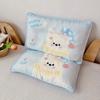 Soft Cotton Double Layer Gauze Kids Pillowcase With Fiber Filled Pillow Core Toddlers 30x50cm Cartoon Design