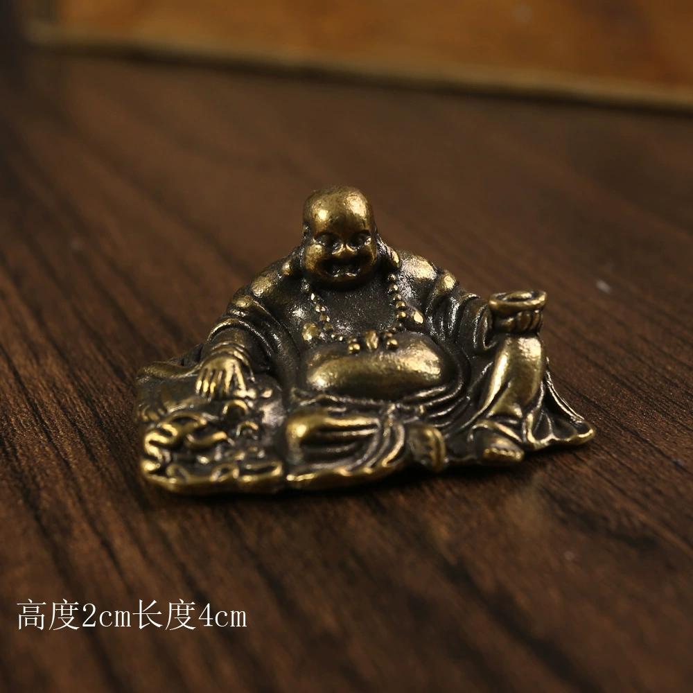 Mini Buddha Statues Copper Home Decoration Desktop Decor Sitting Miniature Home Office Desk Car Figurines Crafts Ornament New
