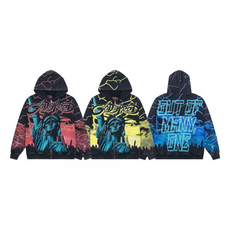 Mens Oversized Washed Vintage Hoodie Streetwear Sweatshirt 2025 Cotton Graphic Print