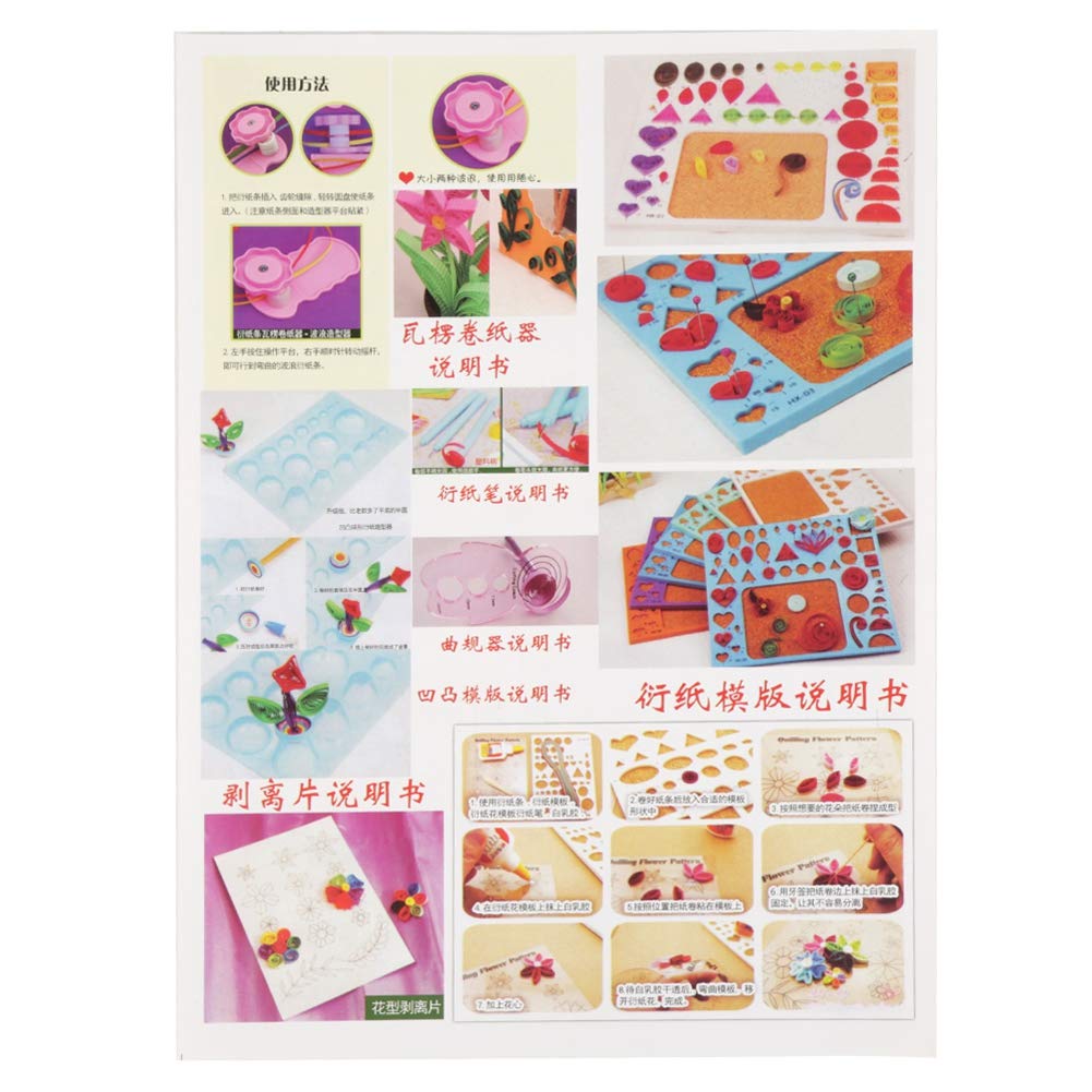 Akozon 24pcs DIY Quilling Paper Slot Tool Set Art Craft Decoration Applicable Family